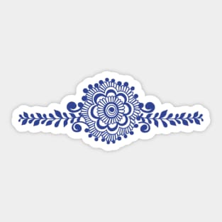 Blue Henna Tattoo - Blue Mehendi Motifs Sticker
